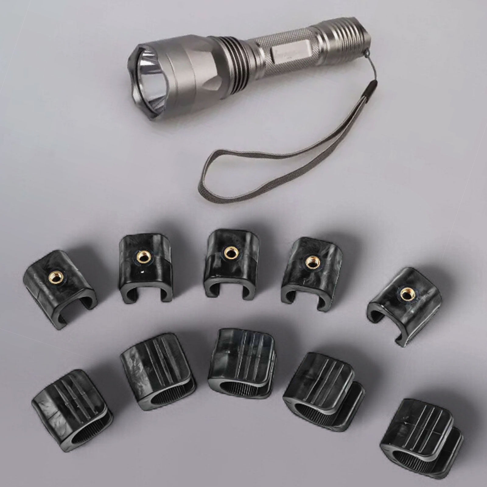 Outdoor Adventure U Of U - 10 Stück U-förmige Taschenlampenhalter für Fahrradlampen