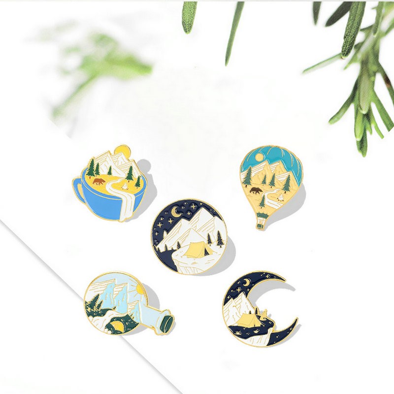 Outdoor Adventure Gifts - Camping Abenteuer Emaille Pins Benutzerdefinierte Im
