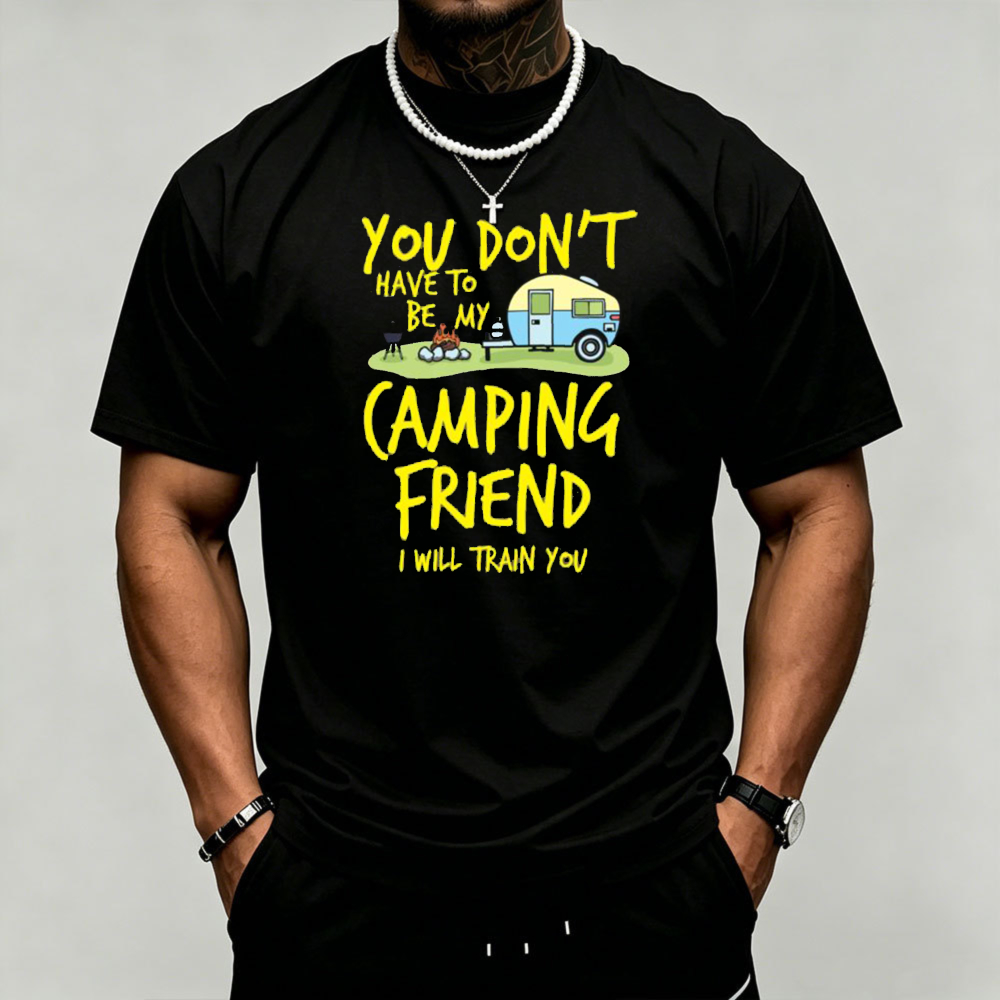 Outdoor Adventure Quotes Short - Camping Camper Trailer Graphic Herren-T-Shirt mit