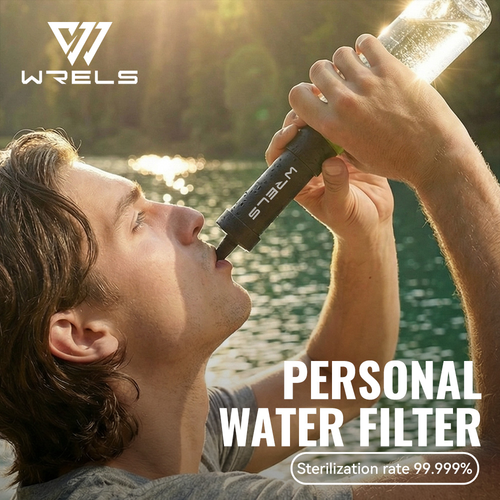Water Filter Straw - WERLS Tragbarer Mini-Wasserfilter-Strohhalm für Outdoor-Aktivitäten, Camping,