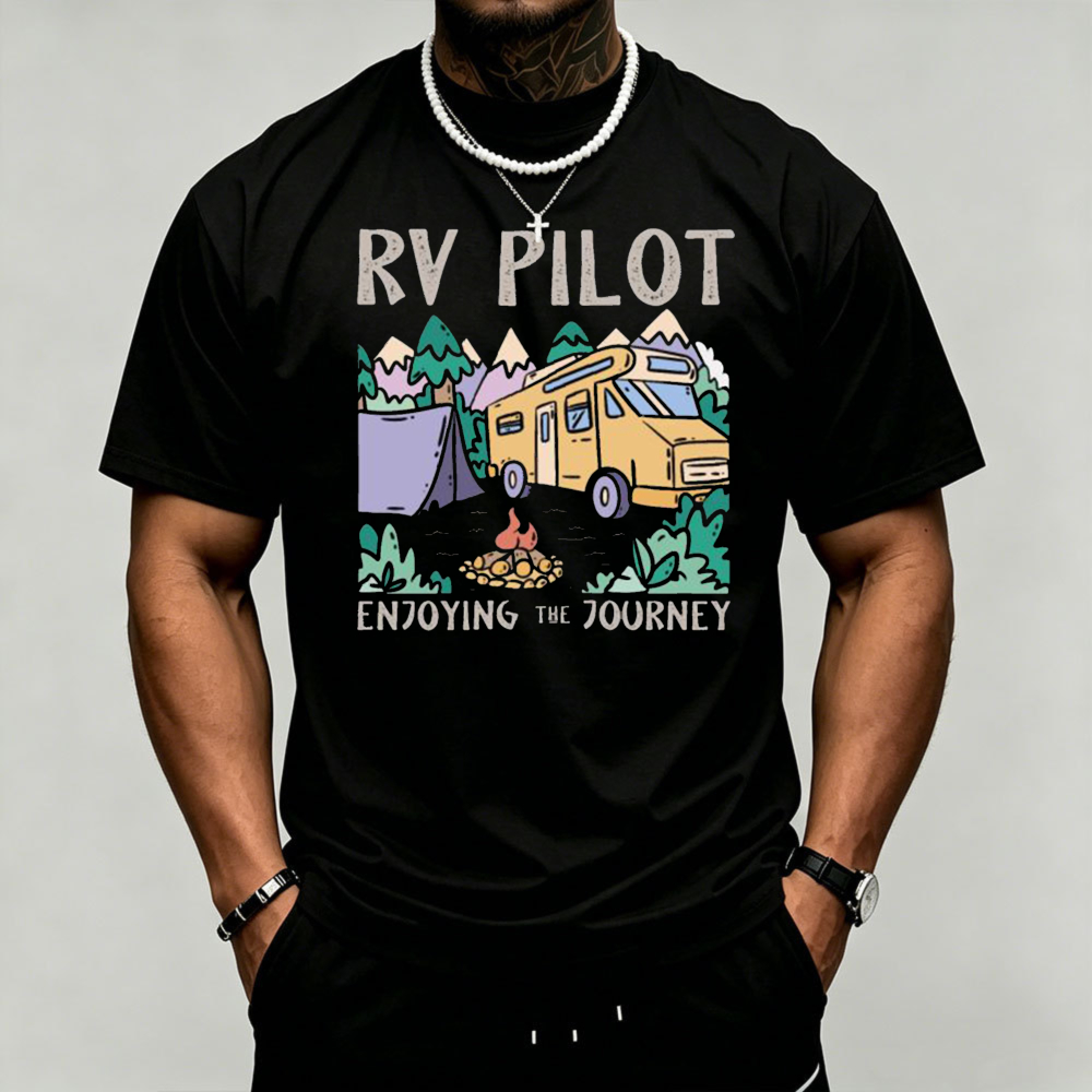 Outdoor Adventure Quotes Short - RV Pilot Camper Van Camping Grafik-T-Shirt