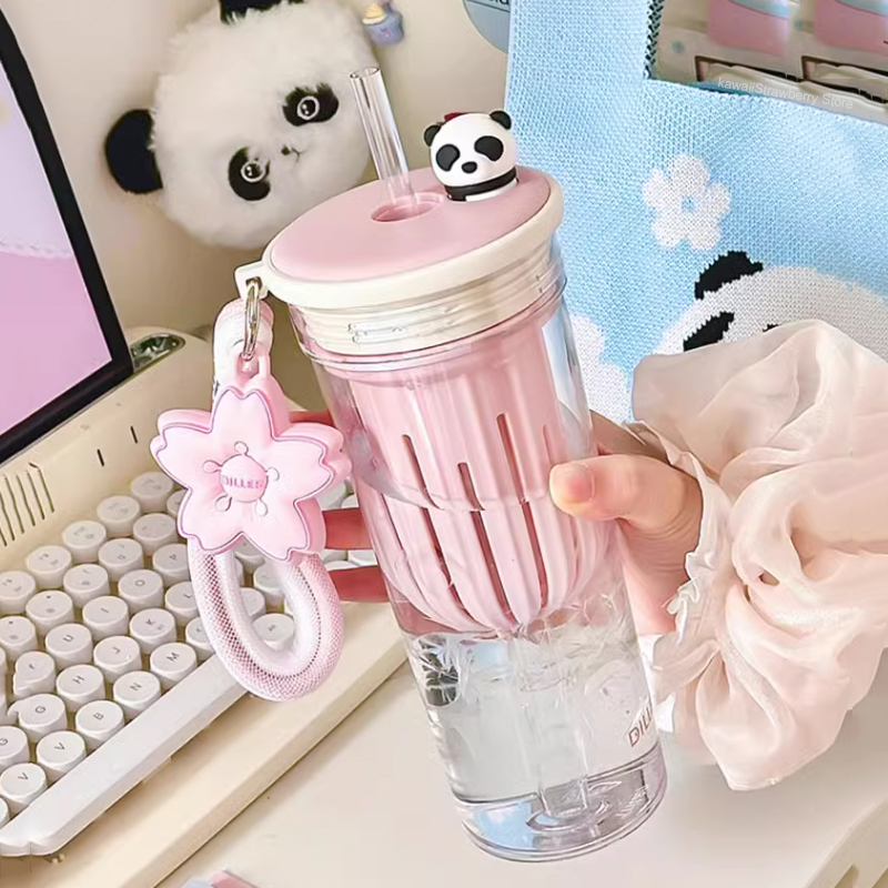 Water Filter Straw - 650 ml Kawaii Wasserflasche mit Filter