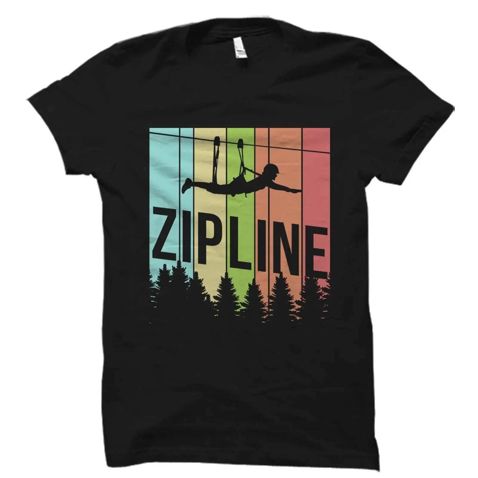 Outdoor Adventure Zipline - Vintage Retro Zipline T-Shirt für Ziplining-Enthusiasten,