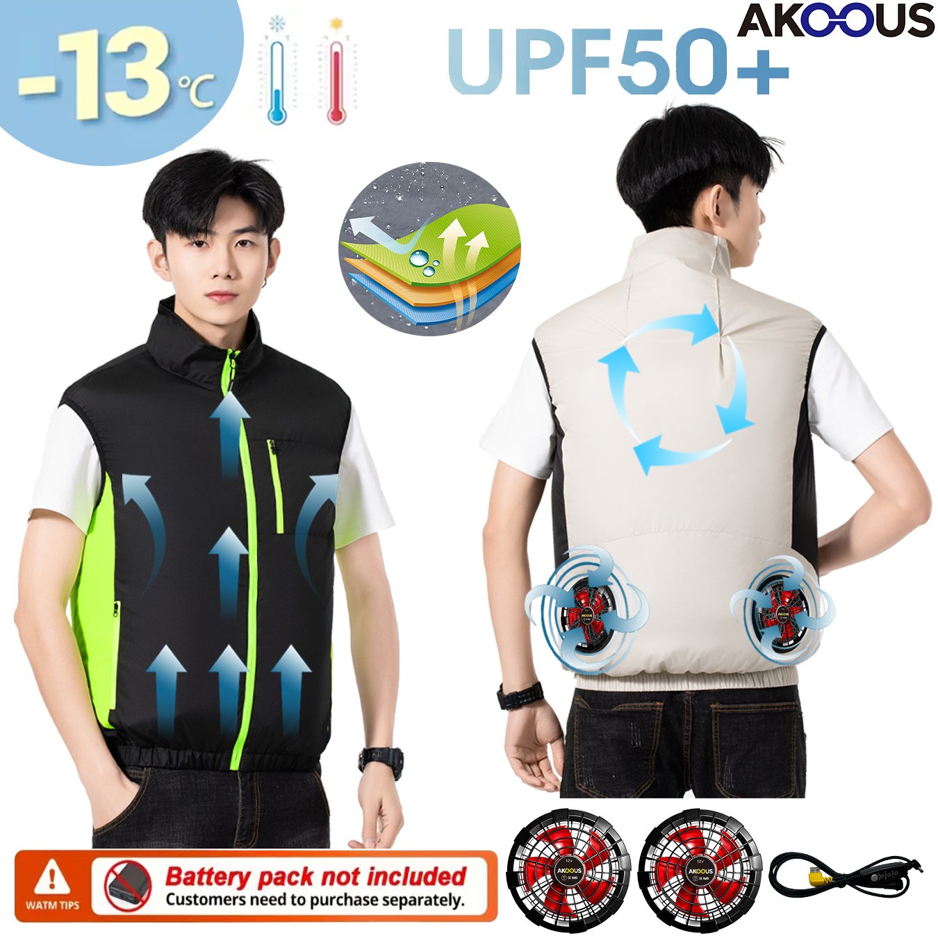 12V 5V USB Kühlweste mit 4 Lüf – Outdoor Adventure Vest Bewertung und Preis