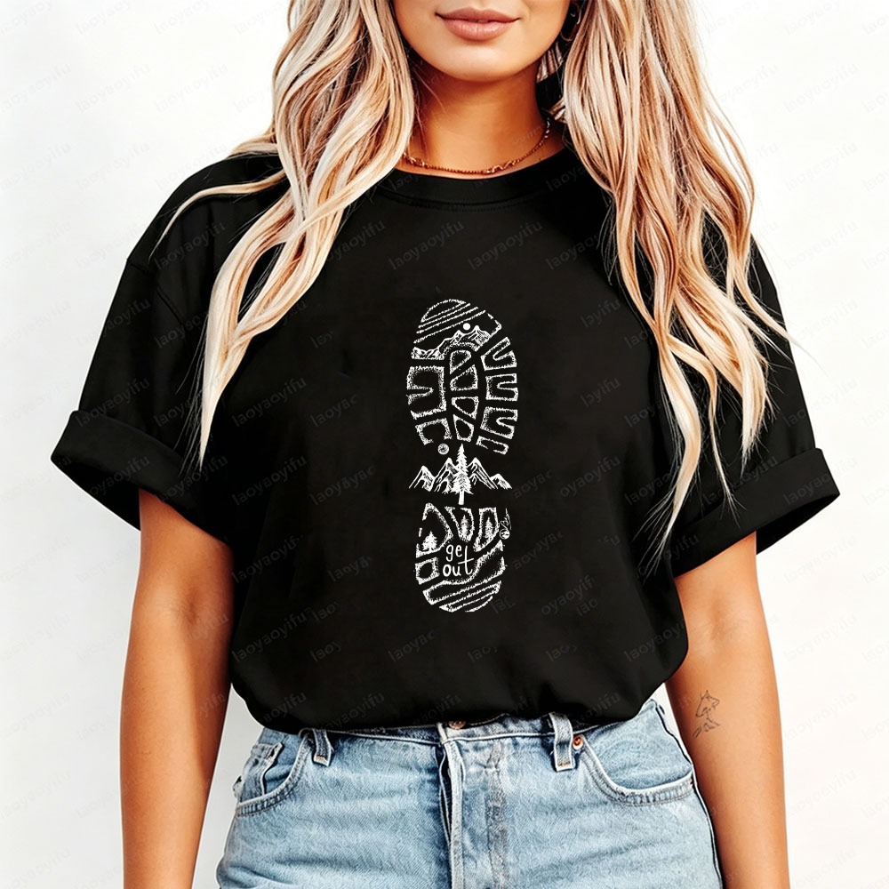 T-Shirt mit Berglandschaft und – Outdoor Adventure Quotes Short Bewertung und Preis