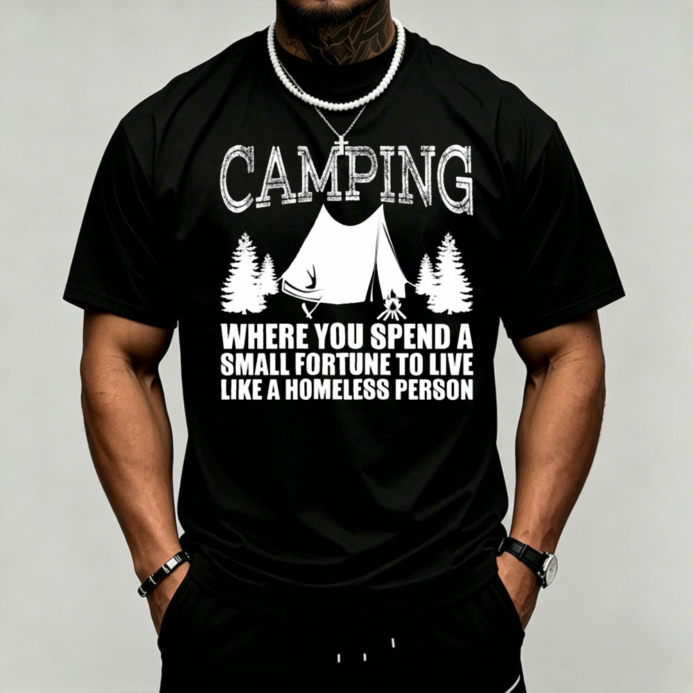 Campingzelt-Kiefern-Grafik Her – Outdoor Adventure Quotes Short Bewertung und Preis