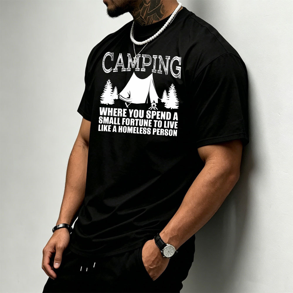 Campingzelt-Kiefern-Grafik Her – Outdoor Adventure Quotes Short Bewertung und Preis